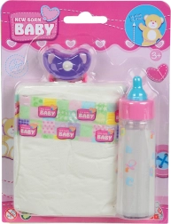 NBB komplekts pudelīte, knupītis un autiņš lellēm