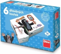 Dino koka attēlu klucīši KŪKAIŅIS (Krteček) 6 gab.
