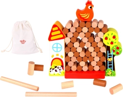 Tooky Toy Koka spēle “Nokrīti, vista” (ferma)