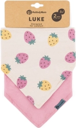 Petite&Mars bandanas tipa siekalu priekšautiņš Luke, 2 gab., bēšs “kiwis” un “misty green”