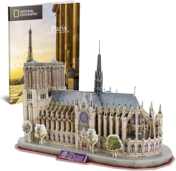 3D puzle CUBICFUN National Geographic: Parīzes Dievmātes katedrāle – 128 detaļas