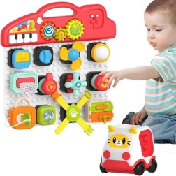 Woopie Montessori bērnu manipulatīvais krāsainais aktīvais panelis