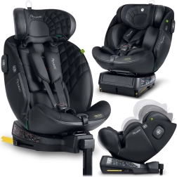 Autokrēsliņš Nukido Aero Line melns i-Size 40–150 cm ar ISOFIX