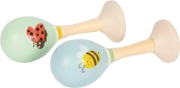 Wooden Maracas Small Foot Bee and Ladybug – set of 2 pcs