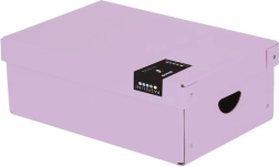 Laminēta uzglabāšanas kaste ar vāku PASTELINI, maza, violeta 355 × 240 × 95 mm