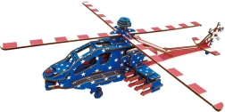 Koka 3D puzle Amerikāņu kaujas helikopters Apache