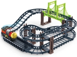 Dzelzceļa trase ar lokomotīvi 31 × 32 × 14 cm