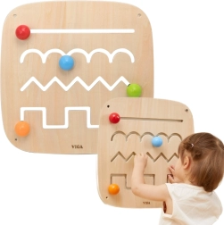 Koka sienas manipulatīvā labirinta tāfele VIGA