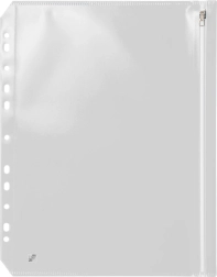 Envelope with zipper A4 with euro hanger clear