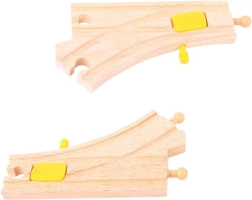 Koka pārslēdzamā sliedes pārmija vilcieniņu trasēm Bigjigs Rail, 2 gab.