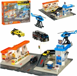 Bērnu rotaļlieta – Stacija un policijas stāvvietas komplekts