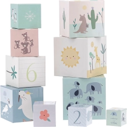 VILAC saliekamais kubu tornis – pasaules dzīvnieki un skaitļi 1–10