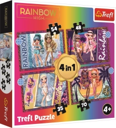 Puzle 4 vienā Modernās lelles Rainbow High