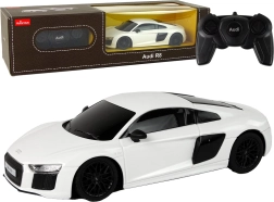 Tālvadības auto Audi R8 1:24 baltā krāsā