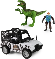 Auto Dino Park ar dinozauru ar skaņu un gaismu