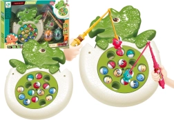 Zivtiņu ķeršanas spēle ar makšķerēm un gaismām – dinozaurs