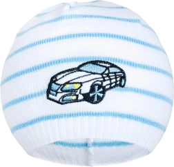 Pavasara cepurīte New Baby ar autiņu baltzila 104 (3–4 gadi)