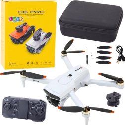 Dron D6 Pro ar kameru un LED apgaismojumu, vadība ar lietotni – Gaiši pelēka