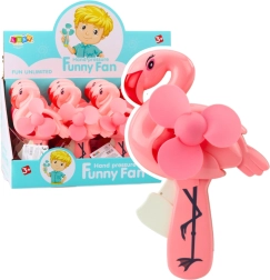 Mehāniskais rokas ventilators bērniem Flamingo rozā
