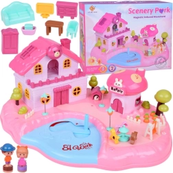 Interaktīvā magnētiskā mājiņa SCENERY PARK ar gaismu un skaņām