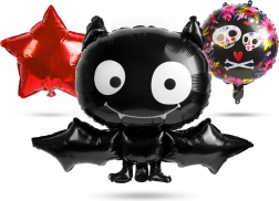 Halloween Foil Bat Balloons Set - 5 Pieces