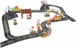 Magnetic racing track with cars, light-up, 310 pieces