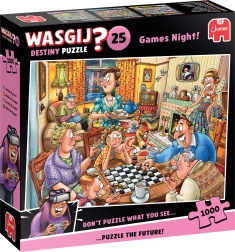 JUMBO puzle Wasgij Destiny: Spēļu vakars 1000 gabalu