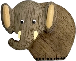 Koka magnētiņš zilonis no sāniem 2Kids Toys