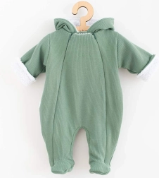 Zīdaiņu ziemas kombinezons ar kapuci NEW BABY Frosty mint 68 (4–6 mēneši)