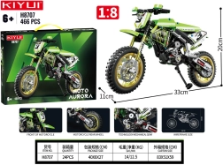 Konstruktors zaļš motocikls (466 detaļas)