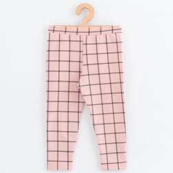 Bērnu siltās trikotāžas legingi New Baby Kindergarten rozā