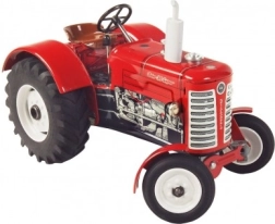 Metāla traktors Zetor 50 Super ar atslēgu 1:25, sarkans