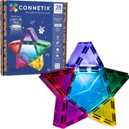 Connetix Light Star Pack magnētiskie būvēšanas klucīši ar gaismu, 28 gab.