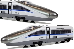 Pendolino vilciens ar inerces piedziņu, gaismām un skaņām – balts modelis