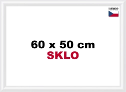 Plastic frame for puzzle 60x50 cm white