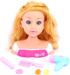 Ķemmējamā galva ar piederumiem 22 cm