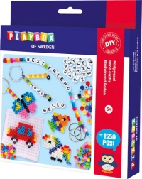 Gludināmās pērlītes PLAYBOX – pērlīšu, rokassprādžu un piekariņu komplekts, 1550 gab.
