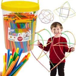 Woopie Constructive Colored Straw Building Set 1000 pcs