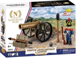 Building set French artilleryman with cannon – 97 pieces