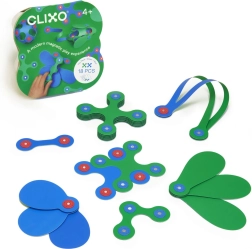 Clixo itzy zaļi-zila magnētiskā konstruktoru komplekts 18 gab.