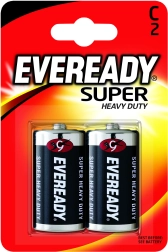 Energizer Eveready Super Heavy Duty baterijas C (R14) 1,5 V – 2 gab.