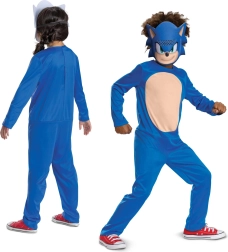 Bērnu kostīms SONIC the Hedgehog ar masku 7–8 gadiem (augums 127–136 cm)
