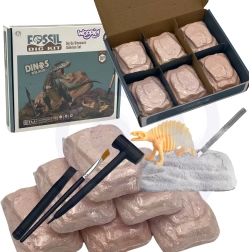 WOOPIE izrakumu komplekts 6in1 dinozauru skeleti mazajam arheologam