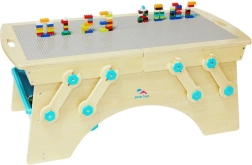 2Kids Toys spēļu galds būvēšanas klucīšiem ar uzglabāšanas kastēm