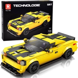 Technical blocks 336 pieces + stickers Yellow Sports Car ZA5260