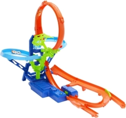 Hot Wheels Stunt Tracks sadursme gaisā – sacīkšu trase ar cilpu un paātrinātāju