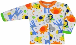Zīdaiņu kokvilnas jaciņa Bobas Fashion Zoo oranža