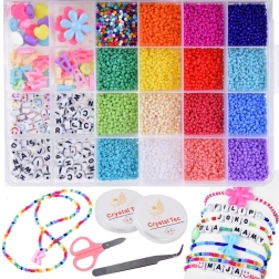 Pērlīšu komplekts rokassprādzēm un rotām bērniem – DIY radošais bokss