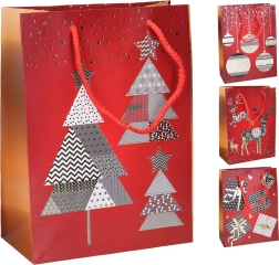 Dāvanu maisiņš L 31 × 40 × 12 cm – Ziemassvētku motīvi