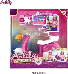 Skūteris ar aksesuāriem lellēm